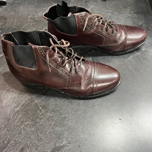 Ariat Shoes - Ariat Burgundy Leather Ankle Boot Lace Up Women 8.5 Equestrian Riding Style Y2K